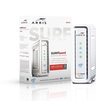 [해외] ARRIS SURFboard 8x4 DOCSIS 3.0 Cable Modem/AC1600 Wi-Fi Router, White, SBG6700AC (Renewed)