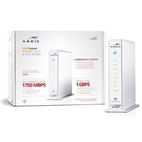 [해외] ARRIS Surfboard (24x8) DOCSIS 3.0 Cable Modem Plus AC1750 Dual Band Wi-Fi Router and Xfinity Telephone, 1 Gbps Max Speed, Certified for Comcast Xfinity Only (SVG2482AC)