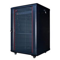 [해외] 18U 24 Depth Server Rack Cabinet Enclosure Fully Equipped! ACCESSORIES FREE! Fully Lockable Network IT 19 Enclosure Box