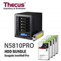 [해외] Thecus N5810PRO 5-Bay NAS (4TBx 5) 20TB IRONWOLF 7200RPM HDD Bundle