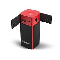 [해외] HooToo Wireless Travel Router, FileHub, 10400mAh External Battery, USB Port, High Performance Travel Charger - TripMate Titan N300 (Not a Hotspot)