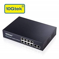 [해외] PoE FE Switch 10-Port, 8X POE 10/100M, 1x Rj-45 Uplink, 1x NVR Port, up to 140W, Plug-and-Play for Home Business IPTV, IP Camera, VoIP Phone, WiFi AP