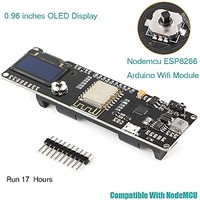 [해외] MakerHawk Nodemcu ESP8266 Development Board WiFi Kit with 0.96inch OLED Display Arduino18650 5-12V 500mA for Arduino ESP8266 NodeMCU