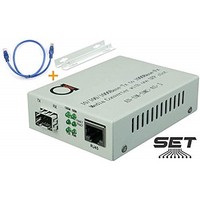 [해외] Open SFP Slot - Gigabit Ethernet - Fiber Optic Media Converter - to UTP Cat5e/Cat6 10/100/1000 Copper – AutoSensing - SFP Slot Supporting Any Mini GBIC/SFP Gigabit Type - Jumbo Fra