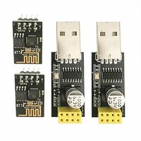 [해외] Sunhokey ESP8266 ESP-01 Serial WiFi Wireless Transceiver Module with USB to ESP8266 Adapter for Arduino UNO R3 Mega2560 Nano Raspberry Pi (2 PCS ESP-01 + 2 PCS USB)