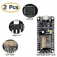 [해외] NodeMCU 1.0 (ESP 12 E Module) 2pcs ESP8266 WiFi Microcontroller with CP2102 Works Great with Arduino IDE/ Sketch by Makerdo