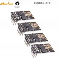 [해외] MakerFocus 4pcs ESP8266 ESP-01 Serial Wireless WiFi Transceiver Receiver Module 1MB SPI Flash DC3.0-3.6V Internet of Things WiFi Module Board Compatible with Arduino