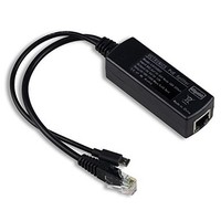 [해외] UCTRONICS PoE Splitter Gigabit 5V - Micro USB Power and Ethernet to Raspberry Pi 3B+, Work with Echo Dot, Most Micro USB Security Camera and Tablet - IEEE 802.3af Compliant