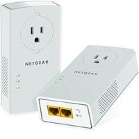 [해외] NETGEAR Powerline Adapter 2000 Mbps (2) Gigabit Ethernet Ports with Passthrough + Extra Outlet (PLP2000)