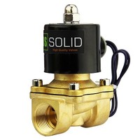 [해외] 3/4 Brass Electric Solenoid Valve 12VDC N.C. Air Water Fuel VITON