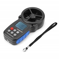 [해외] Akozon Digital Anemometer Professional USB LCD Digital Anemometer Handheld Wind Speed Meter Air Temperature Tester