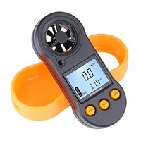 [해외] Digital Anemometer, Handheld LCD Digital Air Speed Tester Air Temperature Checker with Soft Rubber Holster Anti-slip Design for Home Use