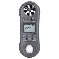 [해외] REED Instruments LM-8000 6-in-1 Multi-Function Environmental Meter (Air velocity/temperature, Ambient Temperature, Humidity, Contact Temperature and Light)