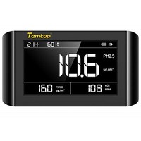 [해외] Temtop P1000 Air Quality Monitor for PM2.5 PM10 CO2 Temperature Humidity Indoor Detector Large LCD Display Built-in Rechargeable Battery