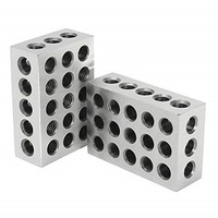 [해외] Baosity Pair 1-2-3 Block Set 0.0002 Precision Matched Milling Machinist 23 Holes