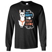 [해외] Test Day No Prob Llama Teacher Exam Testing Long Sleeve T-Shirt