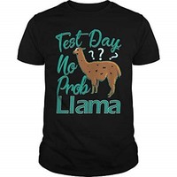 [해외] Test Day Teaching Funny Teacher Exam Testing Llama Tshirt