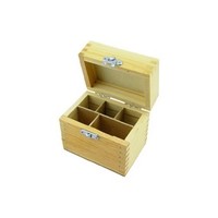 [해외] Wood Box Storing Gold Test Kit 5 Compartments; 3 Testing Acid Bottles 2 Stones