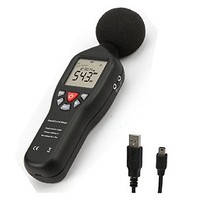 [해외] Digital Portable Sound Level Noise Decibel Tester Meter Resolution 0.1dB Handheld Sound Noise Level Measuring Gauge Data Record Function Range 30 to 130dBA