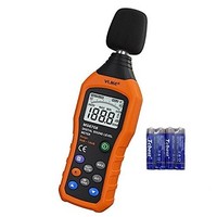 [해외] VLIKE LCD Digital Audio Decibel Meter Sound Level Meter Noise Level Meter Sound Monitor dB Meter Noise Measurement Measuring 30 dB to 130 dB MAX Data Hold Function A/C Mode