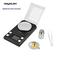 [해외] High Precision Digital Milligram Pocket Scale 100 x 0.001g Sensitivity Portable Reloading Weighing Pans for Powder Diamond mg carat Jewelry Gold and Gems Scale