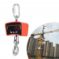 [해외] 500KG/1100 LBS Digital Crane Scale 110V/220V Heavy Duty Industrial Hanging Scale Electronic Weighing Balance Tools W/LED Display
