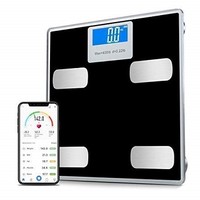 [해외] Weight Scale Bluetooth Body Fat Scales Digital Weight Smart Bathroom Scale with iOS and Android and APP Monitor Body Composition Weight, Body Fat, BMI, Water, Bone, Muscle and...