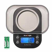 [해외] AccuWeight Mini Pocket Gram Scale for Jewelry Digital Food Kitchen Scale with Tare and Calibration 1000 by 0.1g Weight Scale