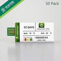 [해외] Freshliance Fresh Tag1 50 Pack Disposable USB Temperature Data Logger (50, 90 Days)