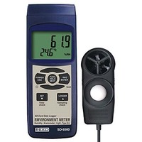 [해외] REED Instruments SD-9300 SD Series Environmental Meter, Datalogger (Air Velocity/Temp, Light, Ambient Temperature, Humidity)
