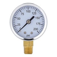 [해외] 1/4 NPT Thread Pressure Gauge Accurate Fuel Air Oil Liquid Water Pressure Meter 0-200psi