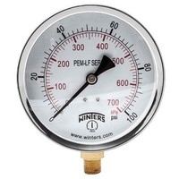 [해외] Winters PEM223LF PEM-LF Series Pressure Gauge, 4 Dial size, 1/4 NPT, 0/100 psi/kpa, Â±3-2-3% accuracy