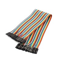 [해외] uxcell 30cm 12 inches Multicolored 40pin Female to Female Breadboard Jumper Wires Ribbon Cables Kit