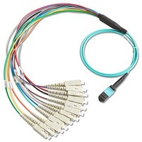 [해외] Fluke Networks BKC-MPO-USC Breakout Cord for MPO SC Unpinned Connector, 1m Cable Length, Fiber Tester Accessory