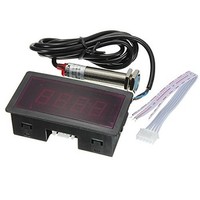 [해외] Red LED Tachometer RPM Speed Meter with Proximity Switch Sensor NPN