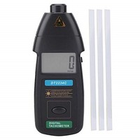 [해외] Tachometer, DT2234C Handheld Digital Laser Tachometer 2.5-99999RPM Non-Contact Speed Meter Gauge