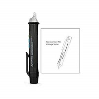 [해외] MESTEK AC10 AC Voltage Tester Pen Non-Contact Volt Detector Stick Adjustable Range Soundlight Alert 12V~1000V with Flashlight