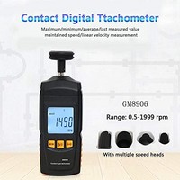 [해외] sweet dream Non-Contact Digital Tachometer Auto Ranging Contact Digital Tachometer LCD Display with Extended RPM Range(0.5-0.5~1999rpm)
