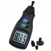 [해외] 2in1 Digital Handheld Laser Photo Tachometer Speed Tester Non-Contact and Contact RPM Gauge Range 2.5~99,999 RPM with 3pcs Reflective Tape