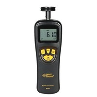 [해외] KKmoon SMART SENSOR Handheld Contact LCD Digital Tachometer Speedometer Tach Meter Wide Measuring Rang 0.5 ~ 19999 RPM