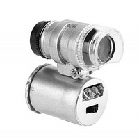 [해외] FASTROHY 60X Mini Pocket Handheld Microscope Camera Loupe Jeweler Magnifier LED Light Adjustable Focus
