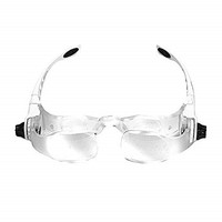[해외] Narutosak Head Mount Magnifier, with 10X Professional Eyeglass Type LED Light, Ideal for Reading, Crafts, Hobby, Black and White Stitching