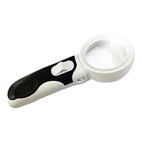 [해외] 10x LED Small Handheld Lighted Magnifying Glass: Magnifier Lens for Coins, Jewelry, Reading, Stamps, Hobbyists, Macular Degeneration, Low Vision Aid, Visually Impaired