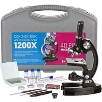 [해외] AmScope-KIDS 120X-240X-300X-480X-600X-1200X Educational Beginner Biological Microscope Kit with Metal Frame