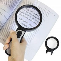 [해외] Vive 5X Magnifying Glass with Light (Plus 10X Lens) - Handheld, Lighted LED Magnifier - Illuminated Coin, Page Reader - Jewelers Loupe, Loop - Large, Big Reading Aid for Pocket Map