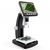 [해외] LCD Digital Microscope, YINAMA 4.3 inch 50X-1000X Magnification Zoom 1080P 2.0 Megapixels Compound Handhled Rechargeable 8 Adjustable LED Lights 8G SD Card Hdmi Cable Microscopes C
