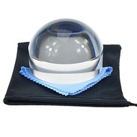 [해외] YOCTOSUN 3 Inch Acrylic Dome Magnifier 5X Paperweight Reading Magnifying Glass Optical Half Ball Lens with Nice Box and Polishing Pouch(80mm)