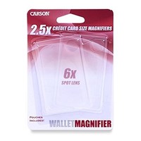 [해외] Carson Twin Pack 2.5x Power Credit Card Size Magnifiers with 6x Spot Lens (WM-01)