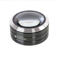 [해외] Satechi ReadMate LED Desktop Magnifier with up to 5X Magnification - Carrying Case Included (Black)
