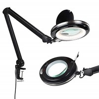 [해외] Brightech LightView PRO - LED Magnifying Glass Desk Lamp for Close Work - Bright, Lighted Magnifier for Reading, Crafts and Pro Tasks - Light Color Adjustable and Dimmable - 2.25x Magn